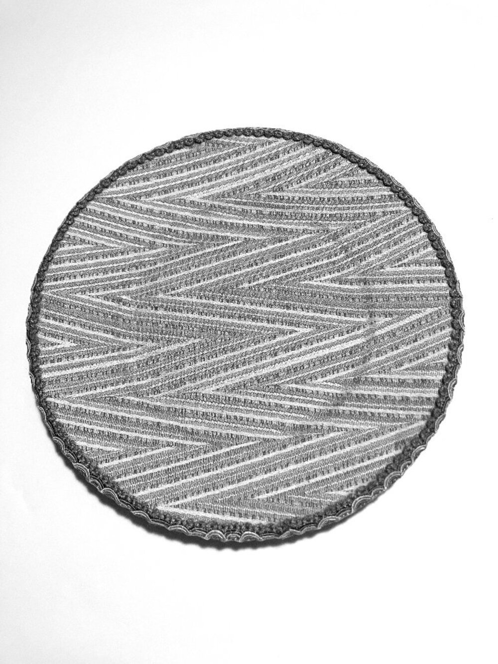 Italian Decorative Fabric Plate NOS